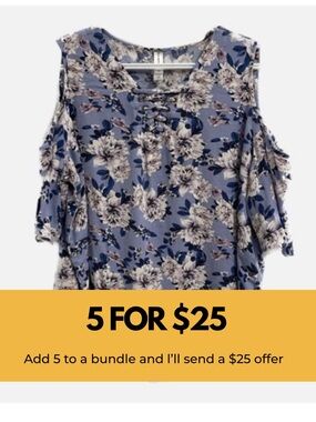 Warehouse One cold shoulder floral top.